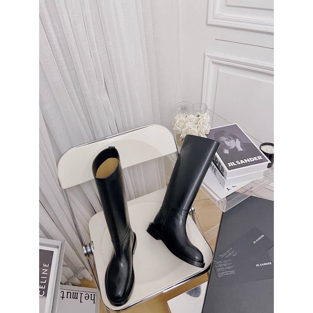 Boot nữ thời trang da thật cao cấp Jil Sander cá tính, trẻ trung
