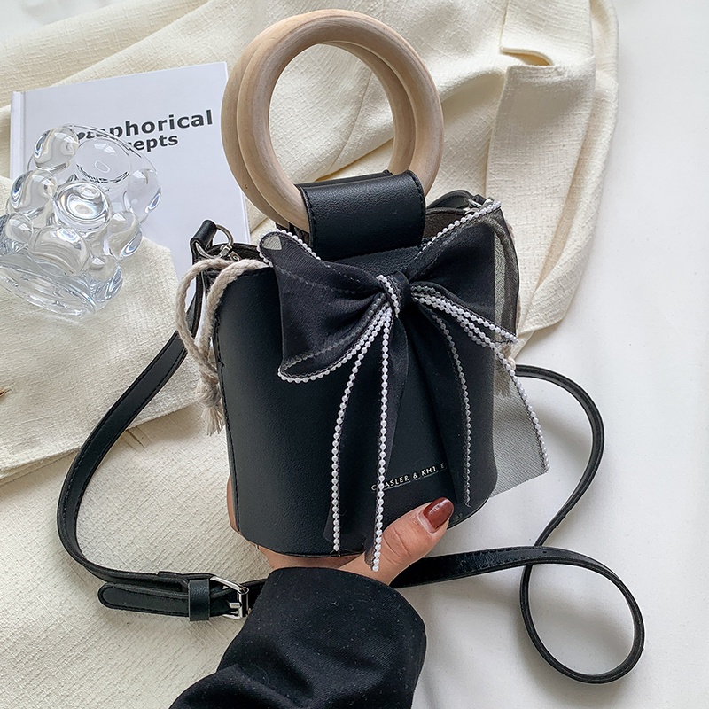 Túi xô đeo vai IELGY cầm tay đính nơ thời trang cho nữ