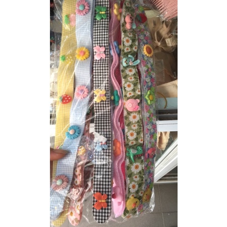 Bờm vải dính gắn icon dễ thương cho bé gái