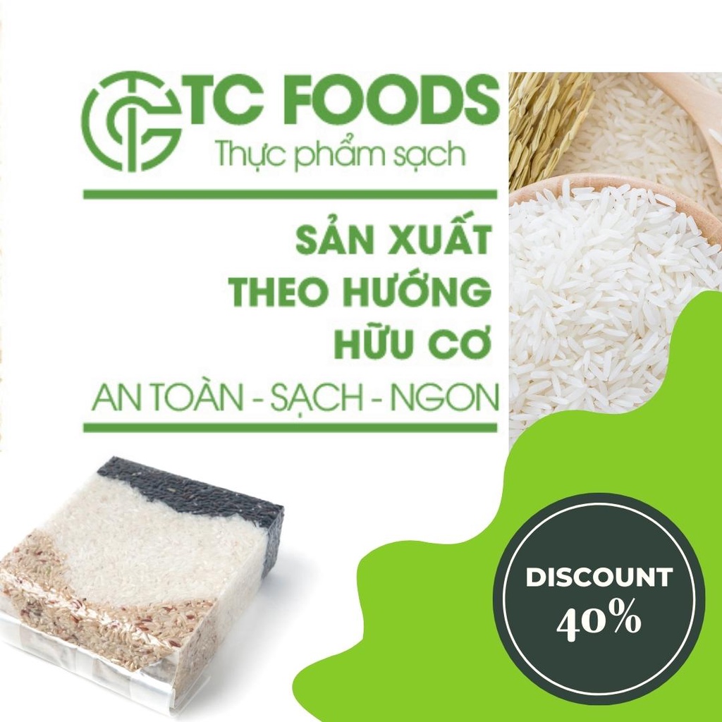 Lức Huyết Rồng Túi 2kg - TCFOODS Rice Sản Xuất Theo Hướng Gạo Sạch Hữu Cơ Và Tiêu Chuẩn Gao ST25