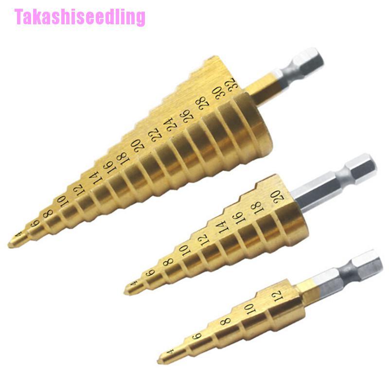 Mũi khoan hình nón bằng thép HSS và titan dài 4-12 / 20 / 32mm tiện dụng