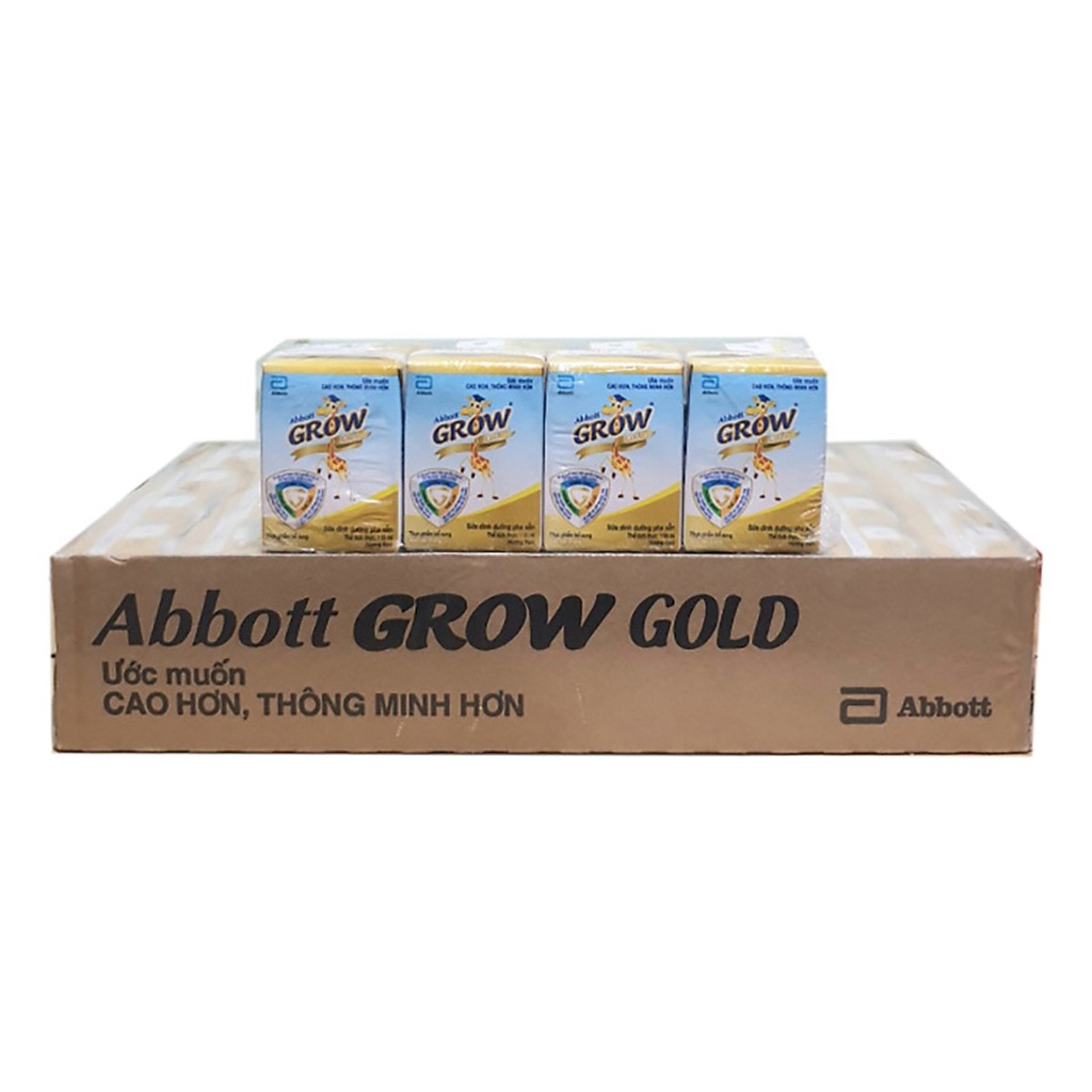 Sữa Abbott Grow Gold hương vani 110ML, 180ML - Lốc 4 hộp