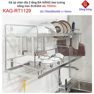 KỆ CHÉN DĨA 7T INOX KAG-RT1129
