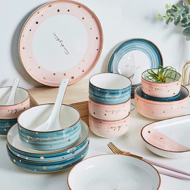 (Order) Bộ chén đĩa sứ cao cấp