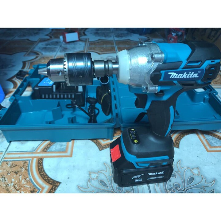 Combo bộ chuyển đổi siết bulong sang máy khoan đầu 13 sắt
