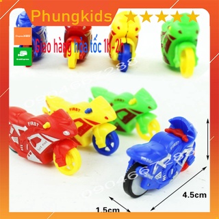 Bộ xe mô tô mini bánh trớn - Xe đồ chơi mô tô chạy bánh trớn nhiều màu