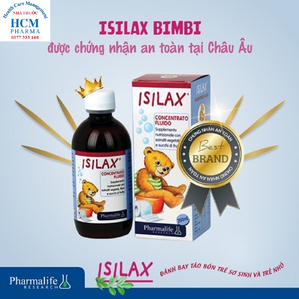 Fitobimbi Isilax bổ sung chất xơ thổi bay táo bón cho bé Hộp 200ml nhập khẩu Italia DLP02