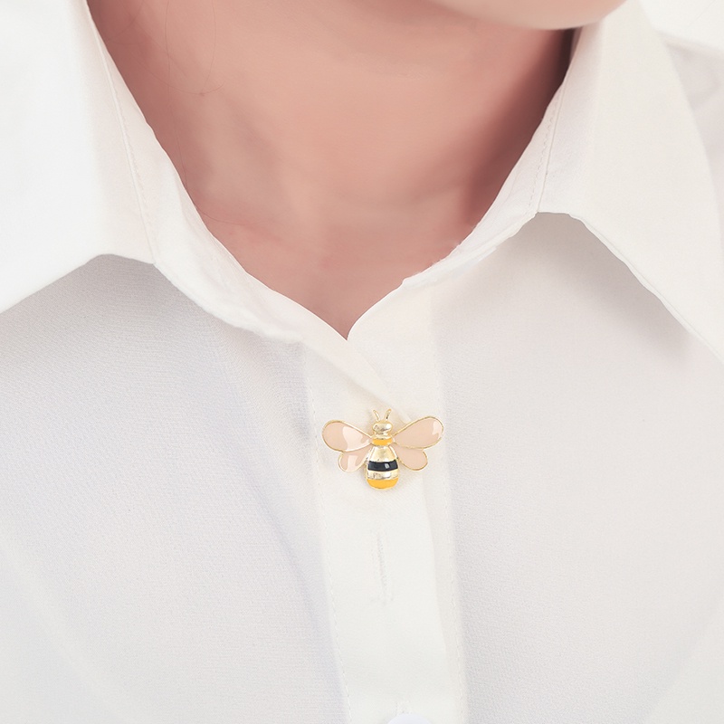 [Jiudolan] Trâm Cài Áo Hình Chú Ong Nhỏ Bằng Đồng Mạ Vàng Dễ Thương