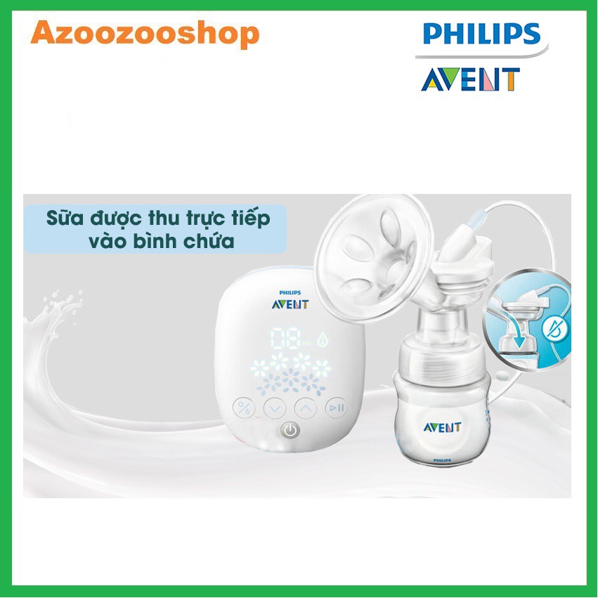 Máy hút sữa điện đơn Philips Avent cao cấp, 4 chế độ hút sữa, không chứa BPA, hàng chính hãnh Philips Avent