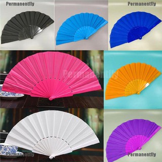 1 Quạt Cầm Tay Bằng Vải Nhựa Phong Cách Cho Vũ Công/Tiệc Cưới