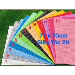 (Bộ 10Tấm) Xốp Dán Tường 3D 77cm x70cm dày 3mm- 4mm Sỉ Lẻ Giá Tốt Nhất HCM