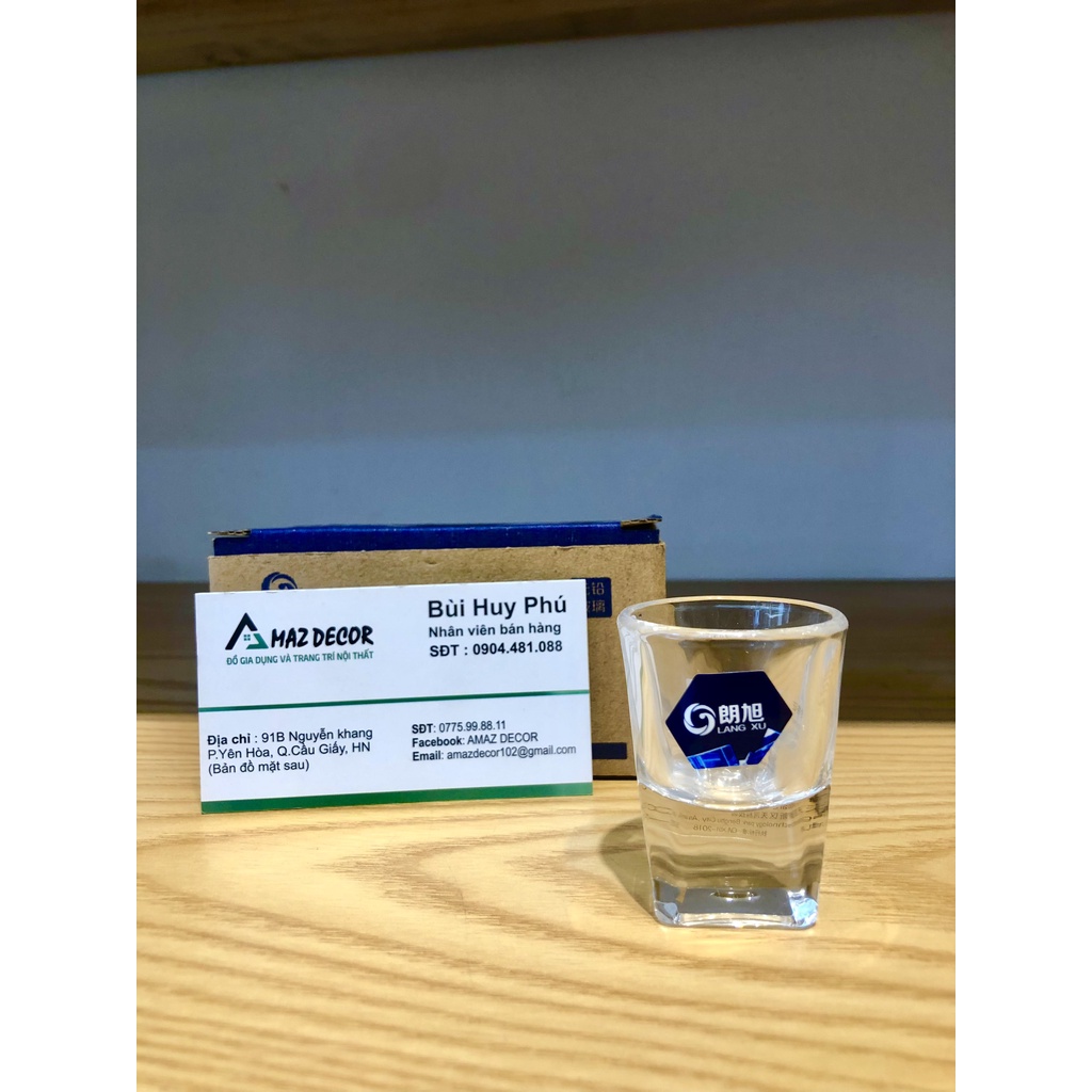 GIÁ SỈ TẠI XƯỞNG Bộ 6 ly chén uống rượu mắt trâu hạt mít nhỏ đế dày LIVING HOME LXY1512 thủy tinh sáng bóng