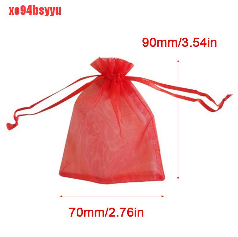 Set 100 Túi Dây Rút Xo94Bsyu Đựng Quà Giáng Sinh / Đám Cưới