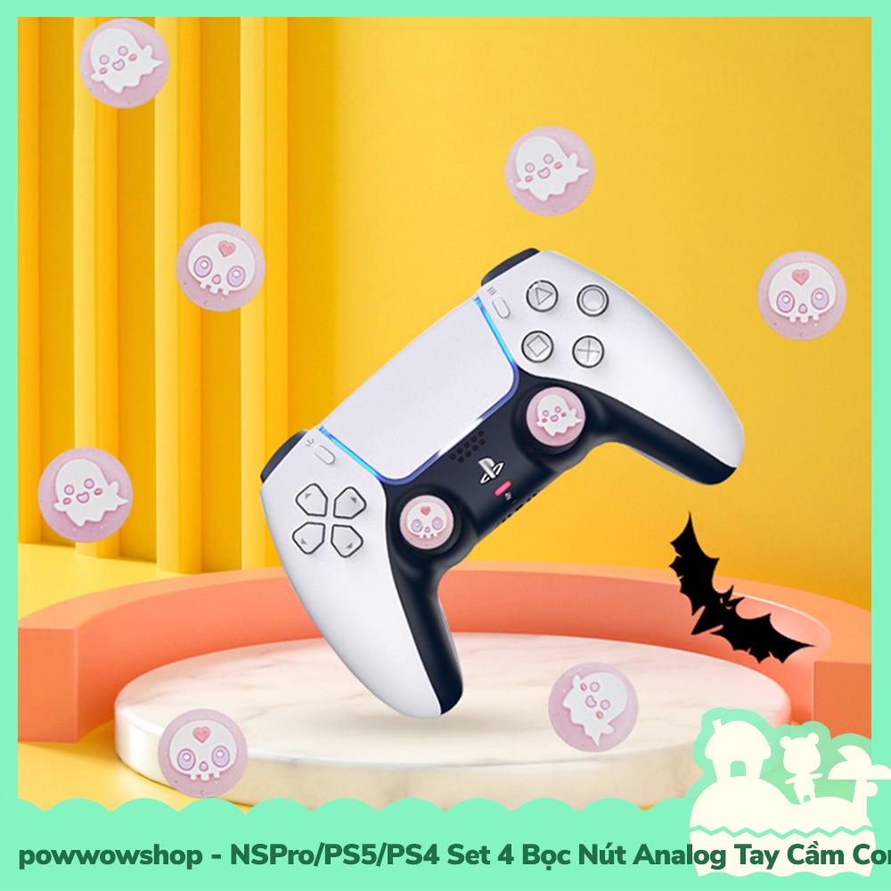 [Sẵn VN - Hỏa Tốc] NSPro/PS4/PS5 Set 4 Bọc Nút Cần Xoay Analog Cho Tay Cầm Controller Ghost &amp; Bones