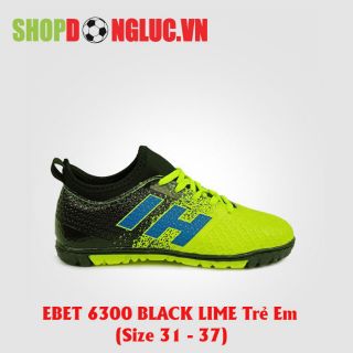 GIÀY ĐÁ BÓNG TRẺ EM EBET 6300 LIME/BLACK