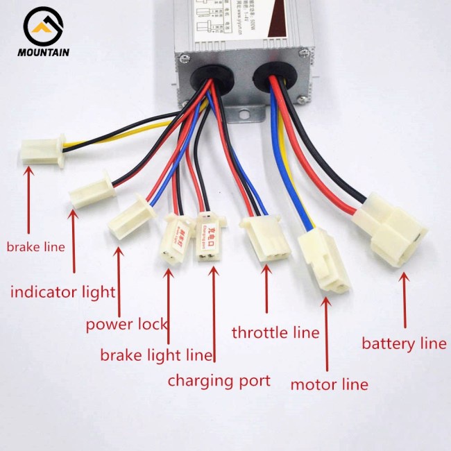 Bộ Điều Khiển Động Cơ Xe Đạp Điện 12V / 24V / 36V / 48V 500 / 800W DC