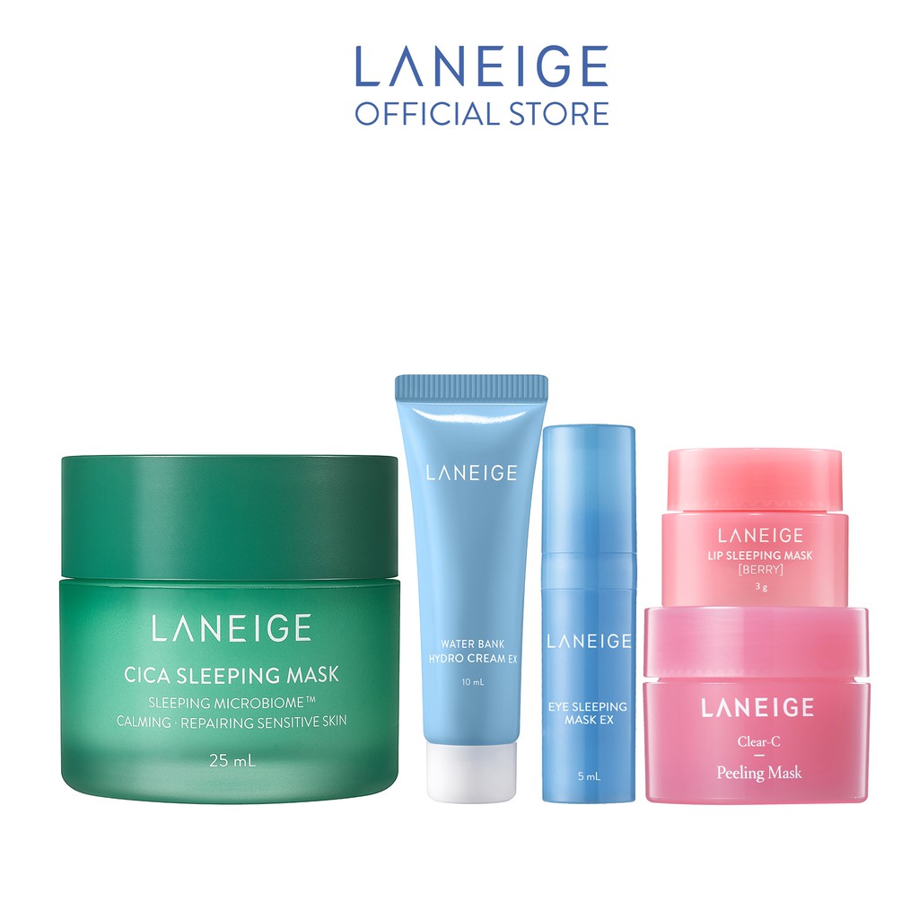 Combo dưỡng ẩm và làm đẹp cho da LANEIGE CICA Sleeping Mask & Water Bank