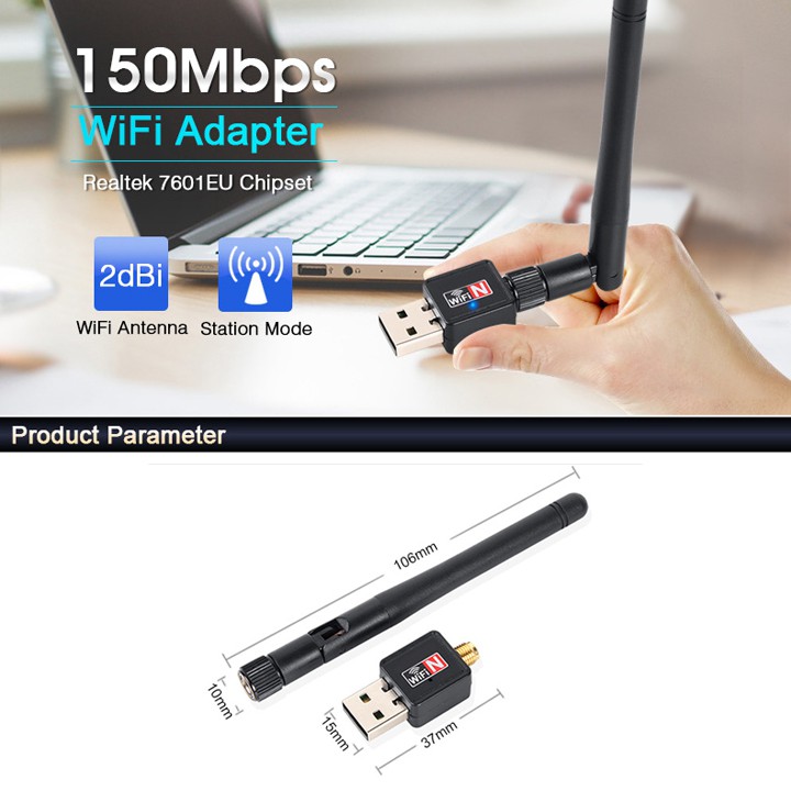 USB thu wifi cho máy tính 802.11 có Anten | BigBuy360 - bigbuy360.vn