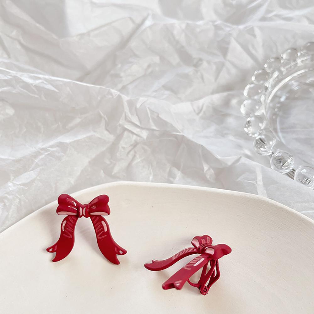 Khuyên Tai Hợp Kim Tráng Men Đính Nơ Họa Tiết Hoạt Hình Dễ Thương Cho Nữ