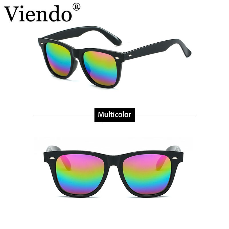 Kính mát VIENDO mắt kính râm vuông gọng chống tia UV nhựa dẻo hàn quốc thời trang cho nam nữ