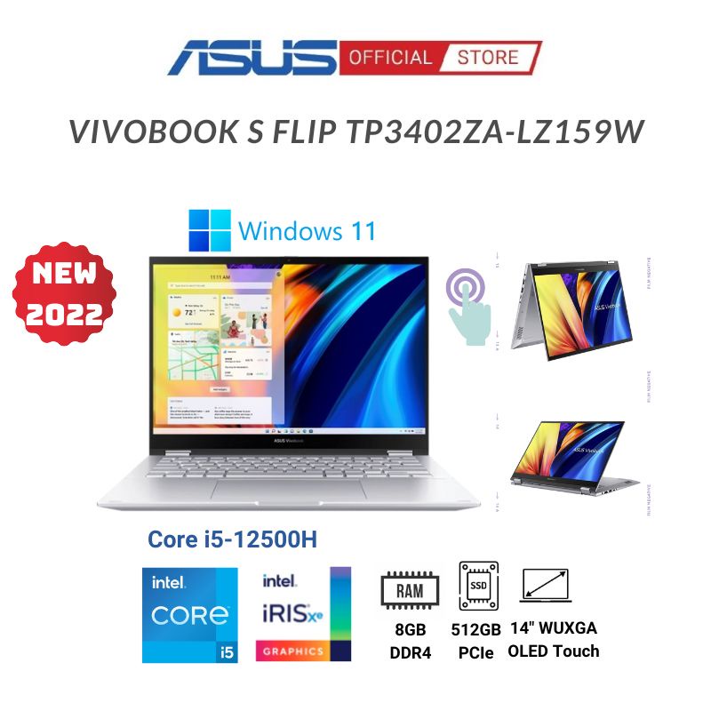 Laptop Asus VivoBook Flip 14 TP3402ZA-LZ159W (Core i5-12500H)