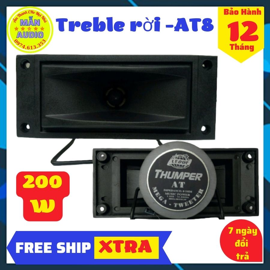 Đôi loa treble rời AT8 chính hãng 200w-loa chép rời karaoke cao cấp tặng tụ xịn
