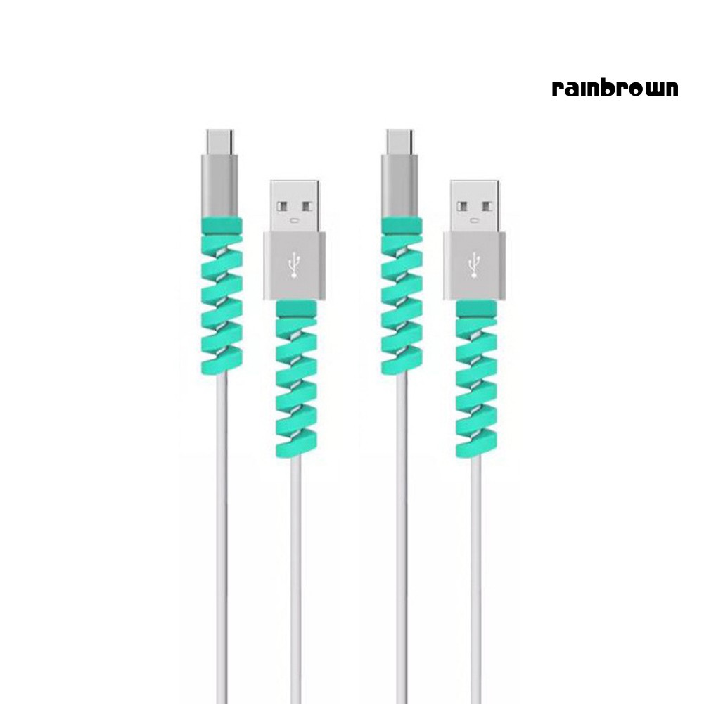 Phụ kiện bảo vệ cáp sạc USB bằng silicon dạng xoắn ốc cho iPhone