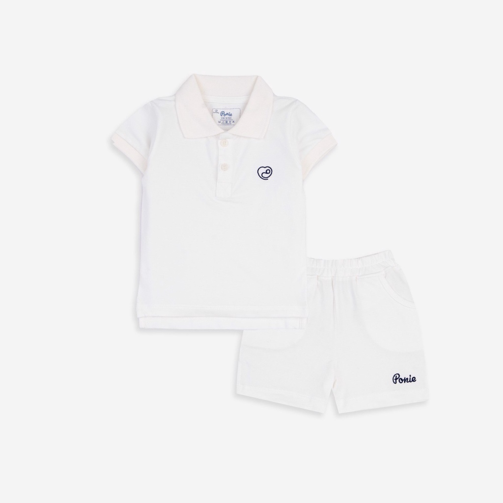 [Bu Baby] Bộ Polo cộc tay Ponie  cho bé trai bé gái Bu baby BPN130305