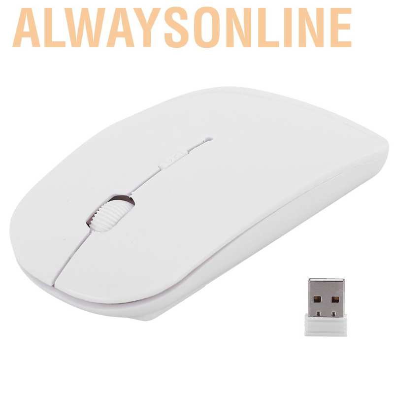 Alwaysonline Wireless Mouse Office Business Laptop Desktop Computer Tablet Portable Mice 2.4G