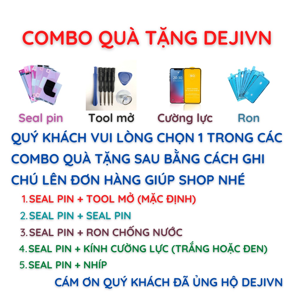 Siêu pin IP dung lượng cao và chuẩn cho IP 4 4S 5 5S 5C 5SE 6 6S 7 8 Plus X XR XS XSM 11 12 Pro Max SE2 SE3