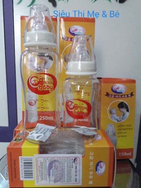 Sỉ - Bình sữa Gb Baby Hàn Quốc cổ hẹp 150ml - 250ml