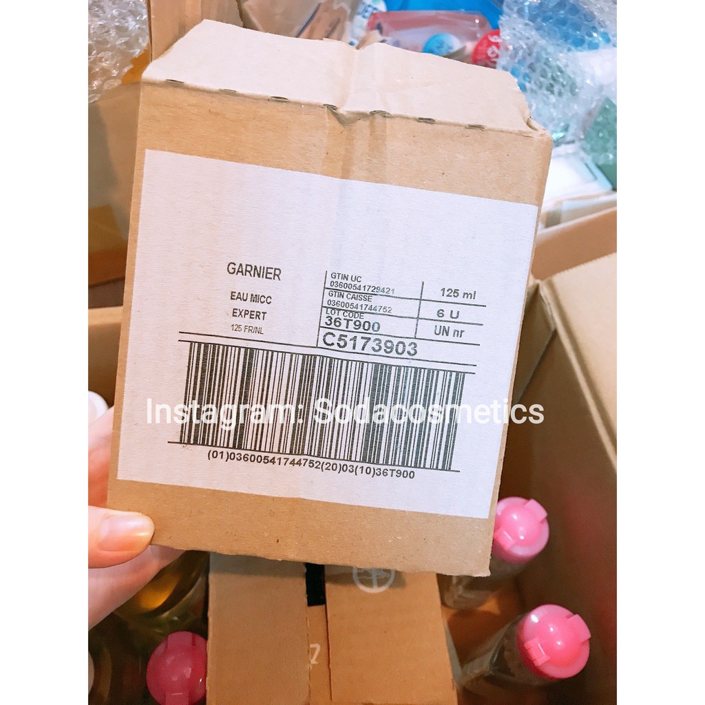 Nước tẩy trang Garnier Micellar Cleansing Water - HỒNG