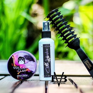 [CHÍNH HÃNG - BYVILAIN SHOP TPHCM] Sáp vuốt tóc nam VOLCANIC CLAY 2018 + Xịt dưỡng tóc COSA NOSTRA 100ML + Tặng lược