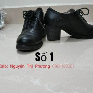 Giầy da Tata đế cao 7 cm và giầy da đế bệt LECAF