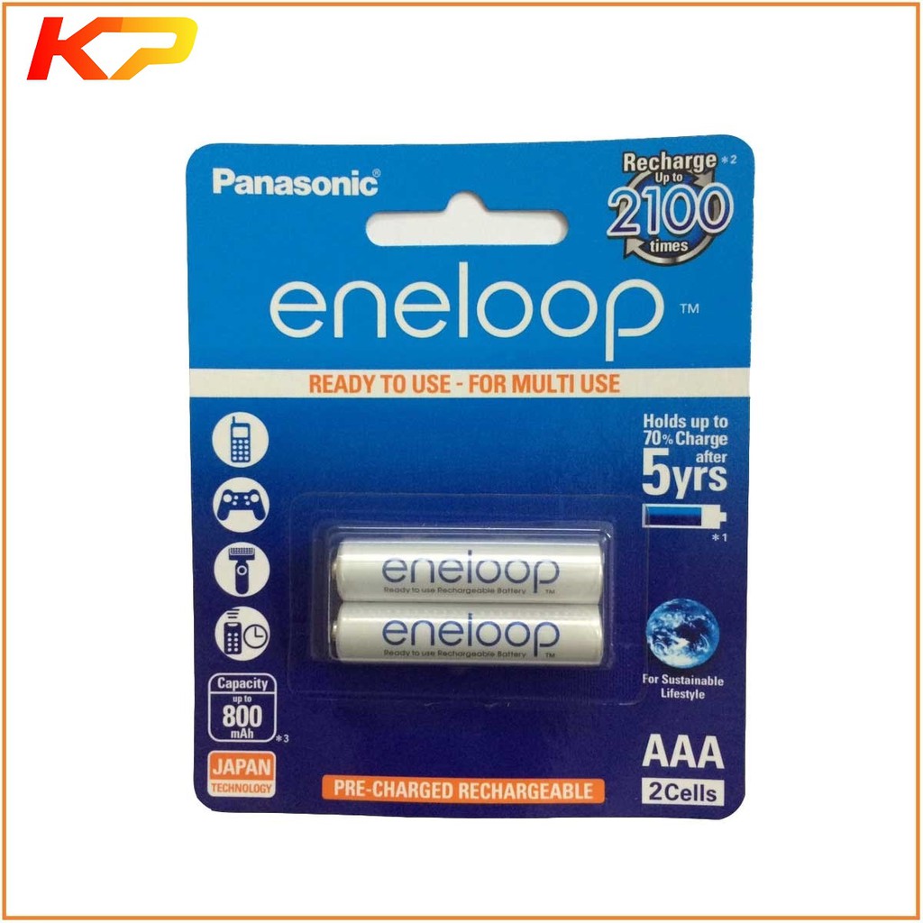 2 vỉ pin sạc AAA Panasonic Eneloop BK-4MCCE/2BT 800mah