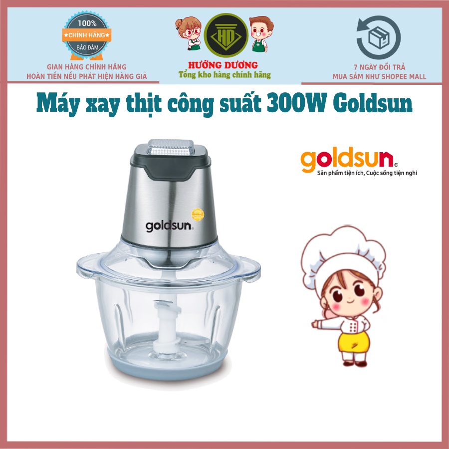 [Mã ELHA22 giảm 6% đơn 300K] Máy xay thịt đa năng Goldsun CR2201 dung tích 1.2 lít - công suất 300W