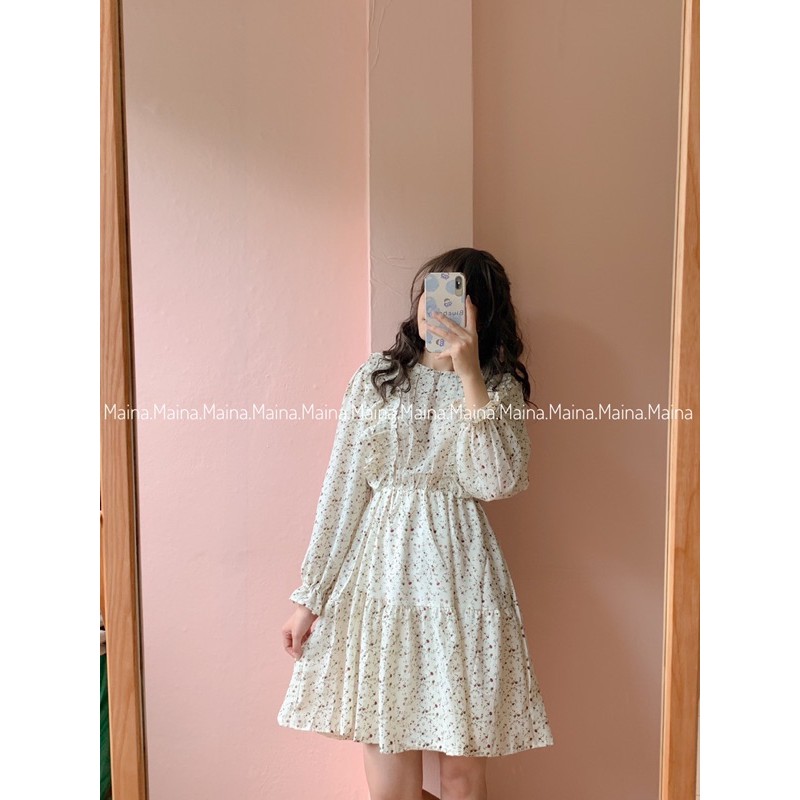 Váy hoa nhí dài tay bèo lolita (ẢNH THẬT/ SẴN )