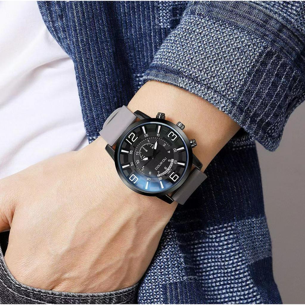 Đồng Hồ Đeo Tay Thời Trang Doukou Nam Nữ Dây Siclicon Phong Cách Cá Tính Basic Jewelry DH36