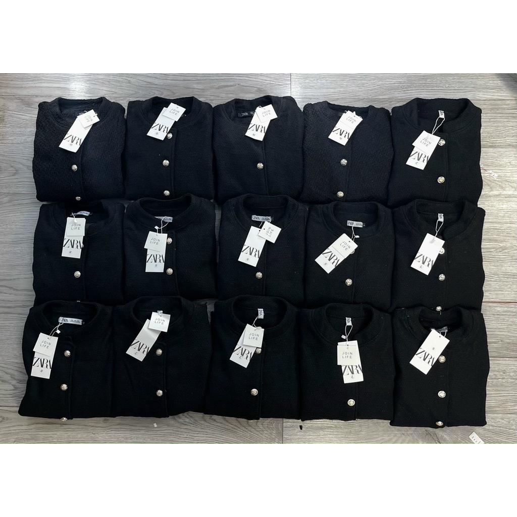 Áo khoác dạ TWEED za.ra nữ 2 lớp cúc đồng hàng dày dặn cao cấp