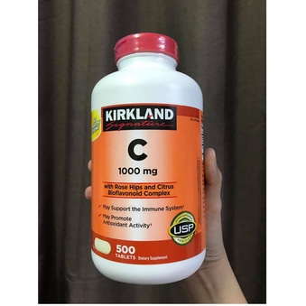 [Date 2025] Hủ 500 Viên Uống Bổ Sung Vitamin C 1000mg Kirkland Signature Mỹ Tăng Đề Kháng, Hệ Miễn Dịch
