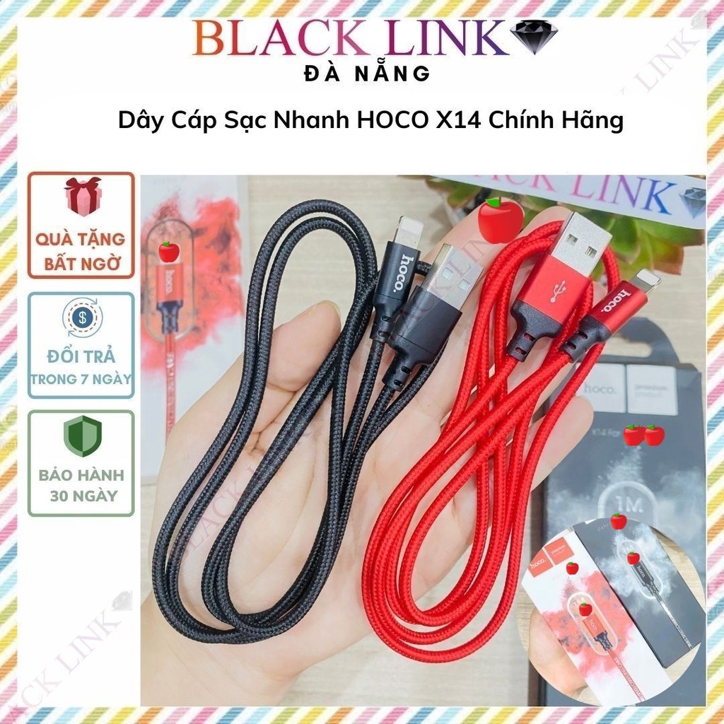 Dây Cáp Sạc 2.4A HOCO X14 Điện Thoại Máy Tính Bảng - Dây Cáp Sạc Nhanh Pin Dự Phòng Tai Nghe Bluetooth Không Dây I12