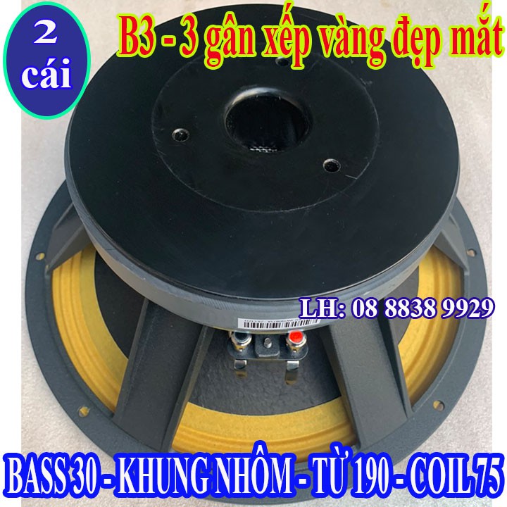 2 LOA BASS 30 B3 AUDIO COIL 75 TỪ 190 GÂN VÀNG - GIÁ 1 CẶP