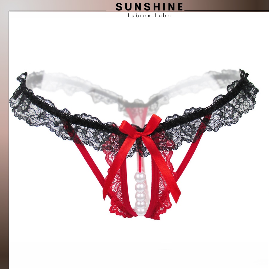 Quần lót lọt khe nữ xẻ đáy không đáy phối ren sexy hở đáy gợi cảm dành cho nữ SUNSHINE LUBREXLUBO -QL2167