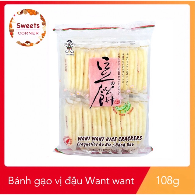 Bánh Gạo Want Want Vị Đậu Xanh 108g