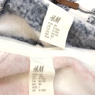 Áo khoác nỉ len H&M sz 4m-2y