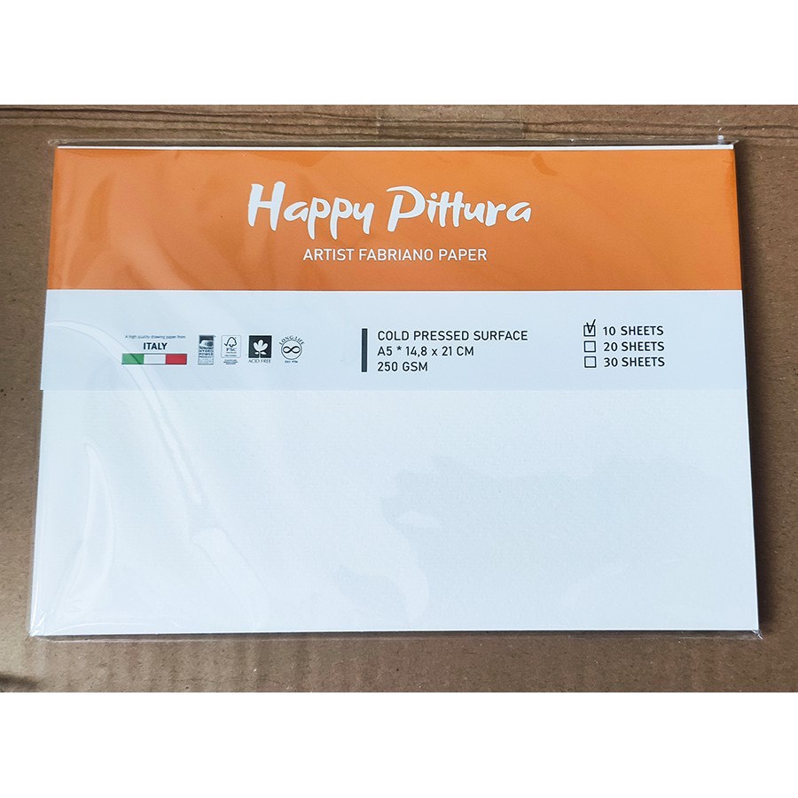 Giấy vẽ màu nước Happy A5/A4 250gsm