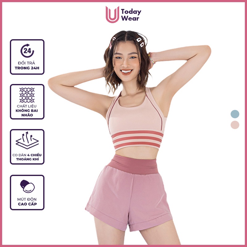 Áo tập bra gym yoga thể thao nữ Lollipop nâng vòng 1 hai màu Today U Wear