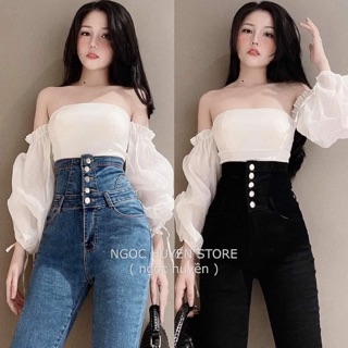 QUẦN JEAN DÃN CẠP SIÊU CAO