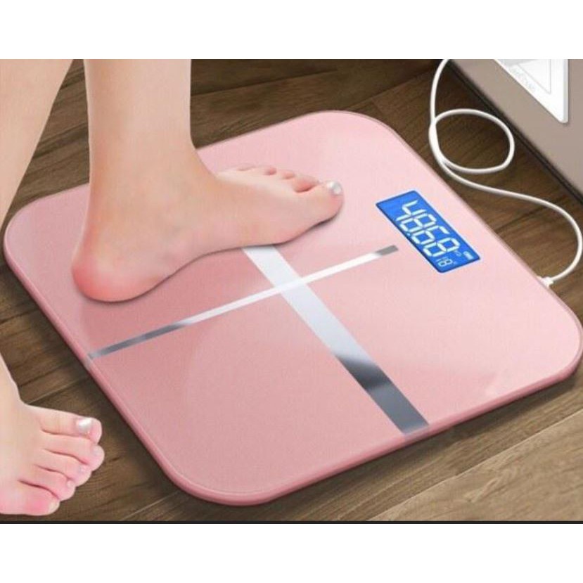 Cân điện tử thông minh kèm sạc chịu lực tốt lên đến 180kg, cân sức khỏe cho gia đình mini tiện lợi