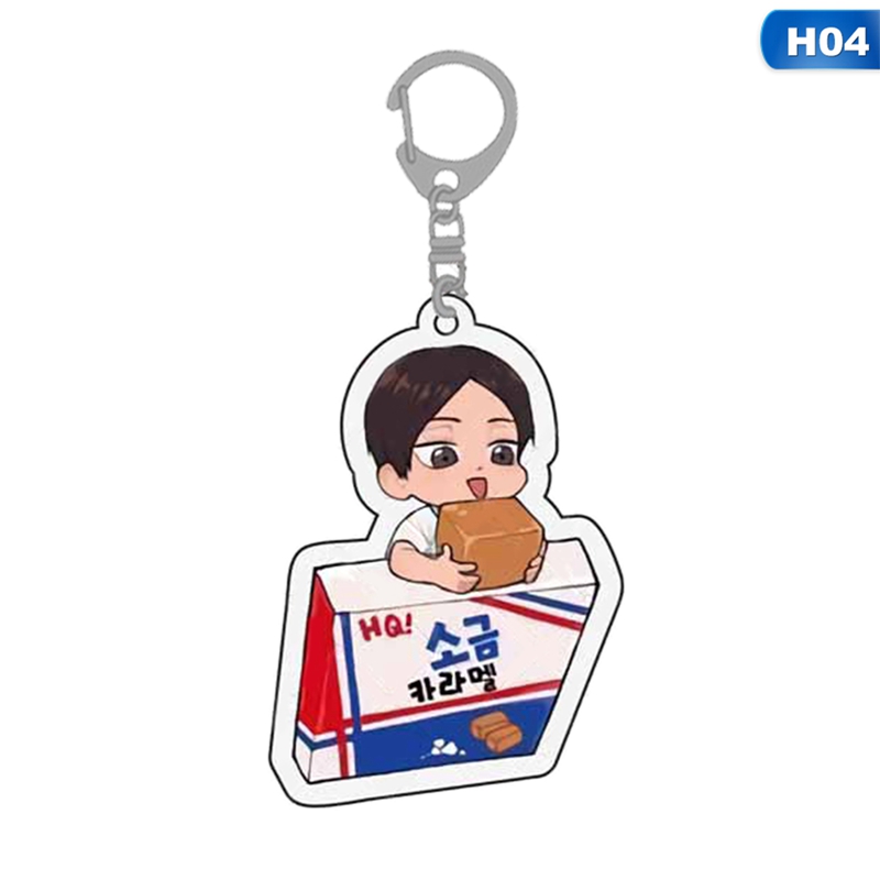 Móc khóa acrylic trong suốt hình nhân vật Haikyuu
